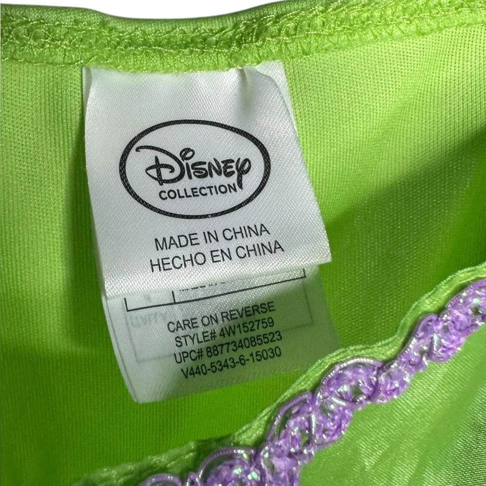 Disney Lime Green and Purple Fairy Costume Dress Tinkerbell - Picture 4 of 5
